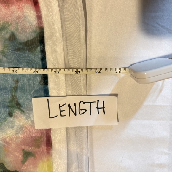 (L) NWT WORTHINGTON FLORAL SHEER STRIPED TOP SHORT SLEEVE - Picture 6 of 11